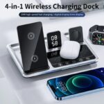 شارژر وایرلس گرین مدل GN4IN1WCSGY با توان ۱۵ وات و ۳ پورت USB Type C - Image 3
